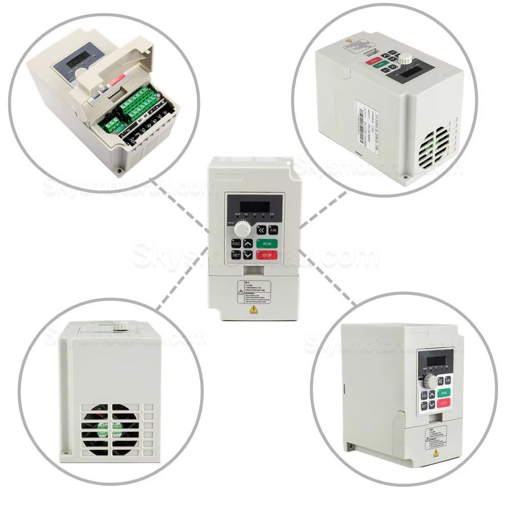 1.5KW VFD Spindle Kit OSP001696 Indc. Air Cooled Spindle Motor + Variable Frequency Drive + 13Pcs ER11 Collet